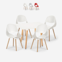 Zestaw 4 krzesła i stół 80x80cm skandynawski design Dax Light Sprzedaż