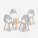 Zestaw 4 krzesła i stół 80x80cm skandynawski design Dax Light Stan Magazynowy