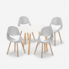 Zestaw 4 krzesła i stół 80x80cm skandynawski design Dax Light Stan Magazynowy