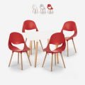 Zestaw 4 krzesła i stół 80x80cm skandynawski design Dax Light Promocja
