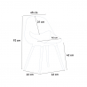 Zestaw stół prostokątny 80x120cm 4 krzesła skandynawski design Flocs Light 