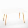 Zestaw stół prostokątny 80x120cm 4 krzesła skandynawski design Flocs Light 
