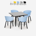 Zestaw stół 80x80cm i 4 krzesła nowoczesny design Krust Dark Sprzedaż
