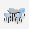 Zestaw stół 80x80cm i 4 krzesła nowoczesny design Krust Dark Wybór