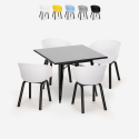 Zestaw stół 80x80cm i 4 krzesła nowoczesny design Krust Dark Oferta