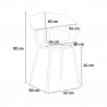 Zestaw industrialny 4 krzeseł i stół  120x60cm Sixty 