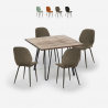Industrialny stół 80x80cm i 4 krzesła Wright Promocja