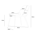Zestaw stół industrialny 80x80cm i 4 krzesła Wright Dark 