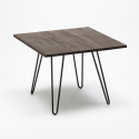 kwadratowy zestaw stołowy 80x80cm drewno metal 4 krzesła Lix vintage hedges dark Zakup