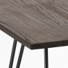 kwadratowy zestaw stołowy 80x80cm drewno metal 4 krzesła Lix vintage hedges dark 