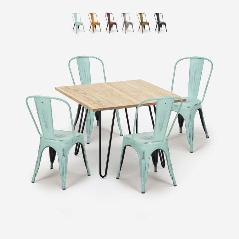 zestaw stół 80x80cm i 4 krzesła Lix hedges light Promocja