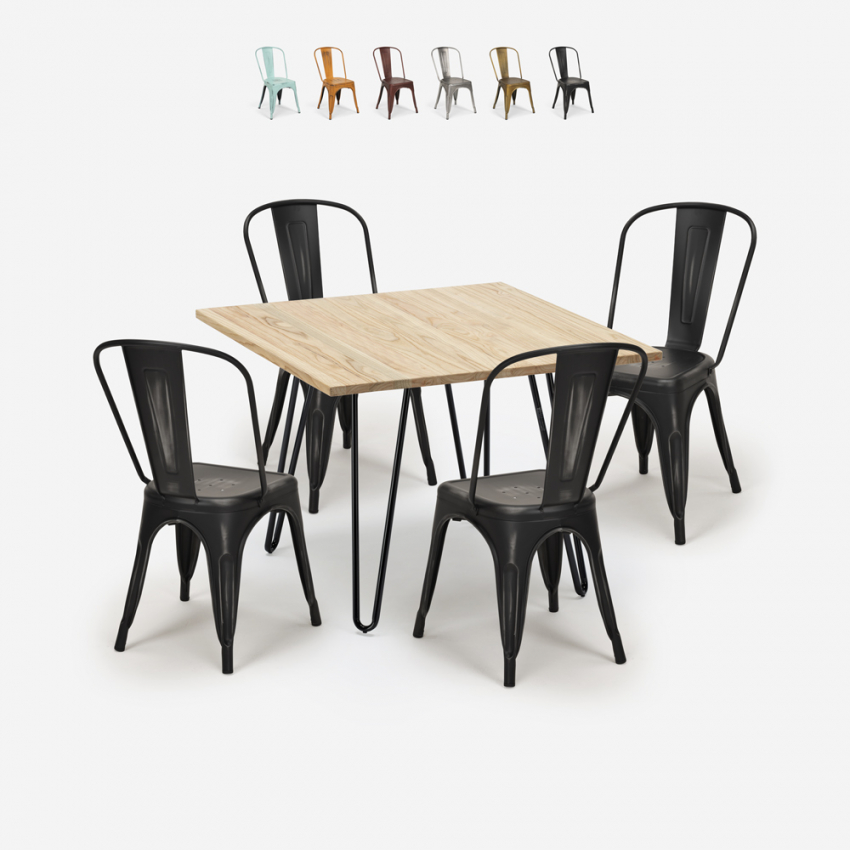 zestaw stół 80x80cm i 4 krzesła Lix hedges light Sprzedaż