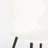 Zestaw 4 krzesła z polipropylenu i stół 80x80cm Howe Dark 