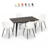 zestaw 4 krzesła i stół industrialny 120x60cm bantum Rabaty