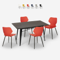 zestaw 4 krzesła i stół industrialny 120x60cm bantum Katalog