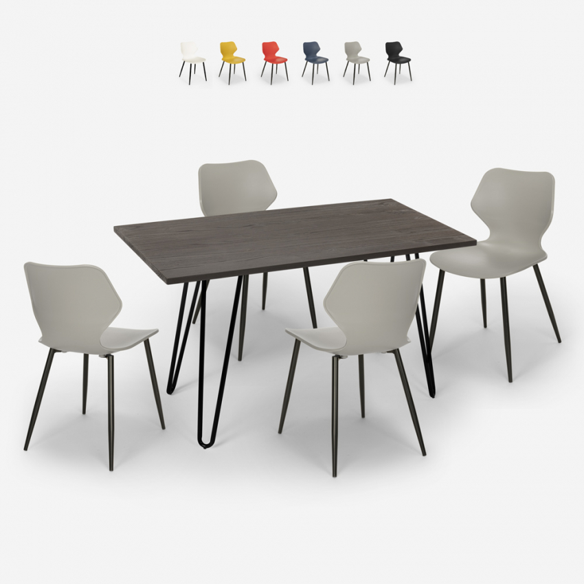 zestaw kuchnia jadalnia 4 krzesła design stół Lix 120x60cm palkis Rabaty
