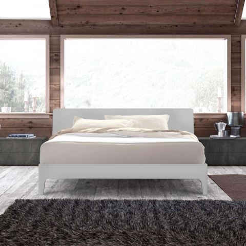 Podwójne łóżko 160x200cm drewniane Linz King