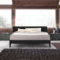 Nowoczesne podwójne łóżko z drewna 160x190cm z listew zagłówka Linz Cena