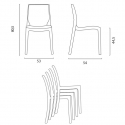 Zestaw industrialny stół 160x80cm i 4 przezroczyste krzesła Hilton 