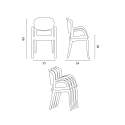 Zestaw 6 przezroczystych krzeseł i stół industrialny 180x80cm Jaipur L 