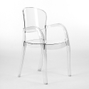 Zestaw 6 przezroczystych krzeseł i stół industrialny 180x80cm Jaipur L 