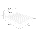 Nowoczesne podwójne łóżko z drewna 160x190cm z listew zagłówka Linz 