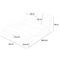 Podwójne łóżko 160x190cm z poduszkami Rust 