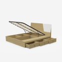 Łóżko podwójne 160x190 cm kontener nowoczesny design Steyr Rabaty
