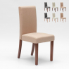 Drewniane tapicerowane krzesło w stylu Henriksdal do jadalni lub kuchni 