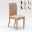 Materiałowe krzesło z drewnianymi nogami oraz poszewką henriksdal Comfort Luxury Środki