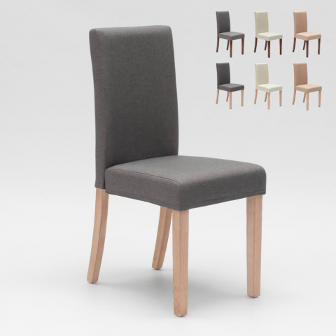 Materiałowe krzesło z drewnianymi nogami oraz poszewką henriksdal Comfort Luxury