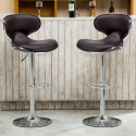 Nowoczesny obrotowy stołek do baru i kuchni chromowany Amarillo Model