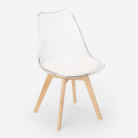 przezroczyste krzesło kuchenno-barowe z poduszką skandynawski design Goblet caurs Wybór