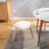 przezroczyste krzesło kuchenno-barowe z poduszką skandynawski design Goblet caurs Stan Magazynowy