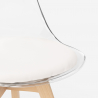 przezroczyste krzesło kuchenno-barowe z poduszką skandynawski design Tulipan caurs Cechy