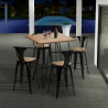 zestaw stół 60x60cm i 4 taborety mason top light Rabaty