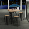 zestaw 4 taborety i wysoki stolik 60x60cm oudin Oferta