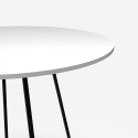 Okrągły stół do jadalni 80cm nowoczesny czarny metal Marmor Oferta