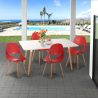 Zestaw stół prostokątny 80x120cm 4 krzesła skandynawski design Flocs Light Sprzedaż