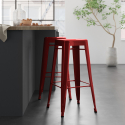 metalowy stołek kuchenny Lix w stylu industrialnym steel up Model