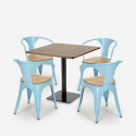 zestaw horeca stolik kawowy 90x90cm i 4 krzesła barowe Lix dunmore Stan Magazynowy