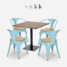 zestaw horeca stolik kawowy 90x90cm i 4 krzesła barowe Lix dunmore Sprzedaż