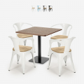 zestaw horeca stolik kawowy 90x90cm i 4 krzesła barowe Lix dunmore Promocja
