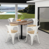 zestaw horeca stolik kawowy 90x90cm i 4 krzesła barowe Lix dunmore Rabaty
