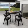 zestaw stolik kawowy horeca 90x90cm i 4 krzesła heavy Stan Magazynowy