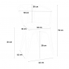 zestaw stolik kawowy horeca 90x90cm i 4 krzesła heavy 