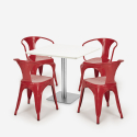 zestaw stolik kawowy horeca  90x90cm i 4 krzesła heavy white Koszt