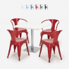 zestaw stolik kawowy horeca  90x90cm i 4 krzesła Lix heavy white Katalog
