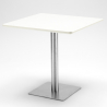 zestaw 4 krzeseł Lix i stół horeca 90x90cm biały just white 