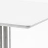 zestaw 4 krzeseł i stół horeca 90x90cm biały just white 